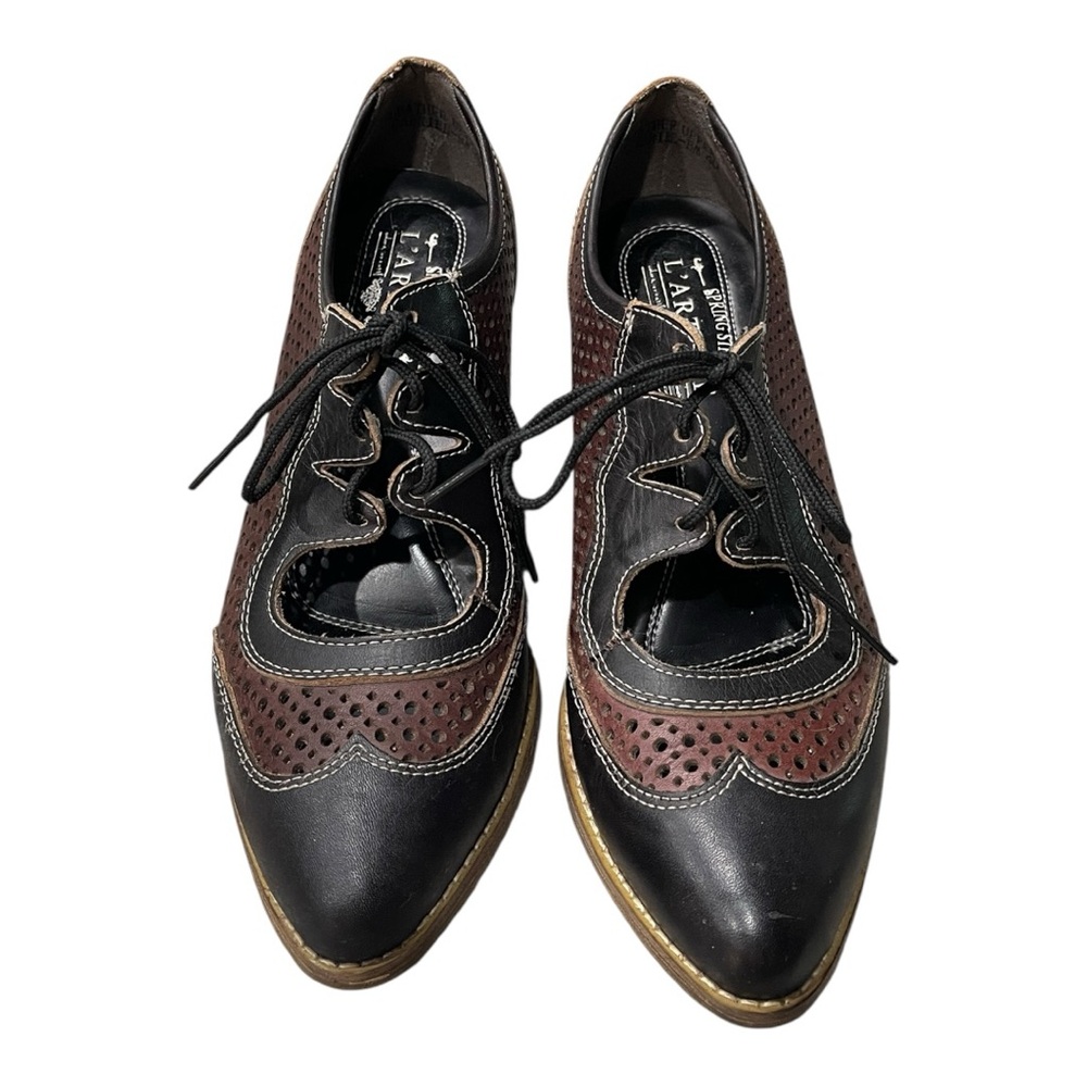 L’Artiste by Spring Step “Gabriel” Leather Oxford Heels – Size 9 Whimsigoth Boho - Picture 2 of 10